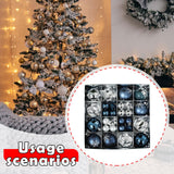 Maxbell 44 Pieces Christmas Ornaments Xmas Tree Ball for Holiday Wedding Engagements blue and argent