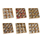 Maxbell 9Pcs Christmas Tree Decorations Charm Pendants for Celebration Wall Birthday White