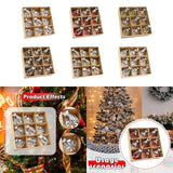 Maxbell 9Pcs Christmas Tree Decorations Charm Pendants for Celebration Wall Birthday White