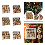 Maxbell 9Pcs Christmas Tree Decorations Charm Pendants for Celebration Wall Birthday White