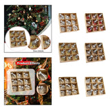 Maxbell 9Pcs Christmas Tree Decorations Charm Pendants for Celebration Wall Birthday White
