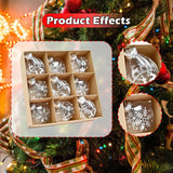Maxbell 9Pcs Christmas Tree Decorations Charm Pendants for Celebration Wall Birthday White