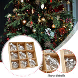 Maxbell 9Pcs Christmas Tree Decorations Charm Pendants for Celebration Wall Birthday White