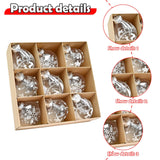 Maxbell 9Pcs Christmas Tree Decorations Charm Pendants for Celebration Wall Birthday White