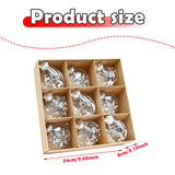 Maxbell 9Pcs Christmas Tree Decorations Charm Pendants for Celebration Wall Birthday White