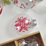 Maxbell 9Pcs Christmas Tree Decorations Charm Pendants for Celebration Wall Birthday Red