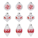 Maxbell 9Pcs Christmas Tree Decorations Charm Pendants for Celebration Wall Birthday Red