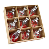 Maxbell 9Pcs Christmas Tree Decorations Charm Pendants for Celebration Wall Birthday Red