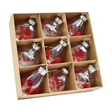 Maxbell 9Pcs Christmas Tree Decorations Charm Pendants for Celebration Wall Birthday Red