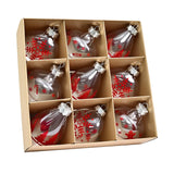 Maxbell 9Pcs Christmas Tree Decorations Charm Pendants for Celebration Wall Birthday Red