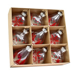 Maxbell 9Pcs Christmas Tree Decorations Charm Pendants for Celebration Wall Birthday Red