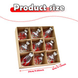 Maxbell 9Pcs Christmas Tree Decorations Charm Pendants for Celebration Wall Birthday Red