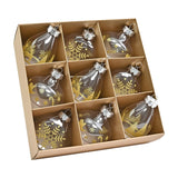 Maxbell 9Pcs Christmas Tree Decorations Charm Pendants for Celebration Wall Birthday Gold