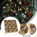 Maxbell 9Pcs Christmas Tree Decorations Charm Pendants for Celebration Wall Birthday Gold