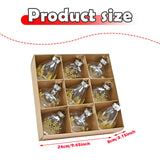 Maxbell 9Pcs Christmas Tree Decorations Charm Pendants for Celebration Wall Birthday Gold