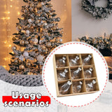Maxbell 9Pcs Christmas Tree Decorations Charm Pendants for Celebration Wall Birthday Coffee