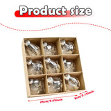 Maxbell 9Pcs Christmas Tree Decorations Charm Pendants for Celebration Wall Birthday Champagne