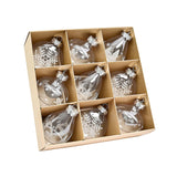 Maxbell 9Pcs Christmas Tree Decorations Charm Pendants for Celebration Wall Birthday Silver