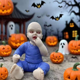 Maxbell Halloween Creepy Doll Halloween Ghost Doll for Haunted House Office Festival Blue