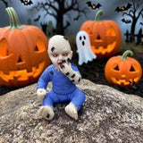 Maxbell Halloween Creepy Doll Halloween Ghost Doll for Haunted House Office Festival Blue