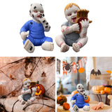Maxbell Halloween Creepy Doll Halloween Ghost Doll for Haunted House Office Festival Blue