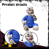 Maxbell Halloween Creepy Doll Halloween Ghost Doll for Haunted House Office Festival Blue