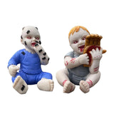 Maxbell Halloween Creepy Doll Halloween Ghost Doll for Haunted House Office Festival Blue
