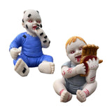 Maxbell Halloween Creepy Doll Halloween Ghost Doll for Haunted House Office Festival Blue