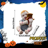 Maxbell Halloween Creepy Doll Halloween Ghost Doll for Haunted House Office Festival Grey