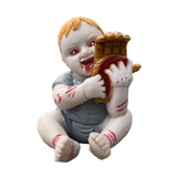 Maxbell Halloween Creepy Doll Halloween Ghost Doll for Haunted House Office Festival Grey