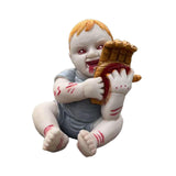 Maxbell Halloween Creepy Doll Halloween Ghost Doll for Haunted House Office Festival Grey