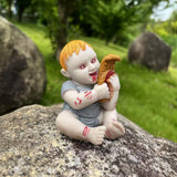 Maxbell Halloween Creepy Doll Halloween Ghost Doll for Haunted House Office Festival Grey