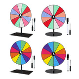Maxbell Tabletop Prize Turntable Set Props for Carnival Party Promotional Activities SquareBase DarkColor