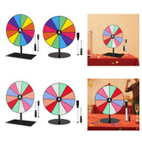Maxbell Tabletop Prize Turntable Set Props for Carnival Party Promotional Activities SquareBase DarkColor
