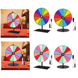 Maxbell Tabletop Prize Turntable Set Props for Carnival Party Promotional Activities SquareBase DarkColor