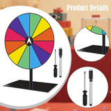 Maxbell Tabletop Prize Turntable Set Props for Carnival Party Promotional Activities SquareBase DarkColor
