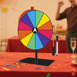 Maxbell Tabletop Prize Turntable Set Props for Carnival Party Promotional Activities SquareBase DarkColor