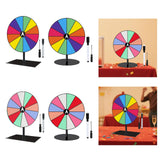 Maxbell Tabletop Prize Turntable Set Props for Carnival Party Promotional Activities SquareBase DarkColor