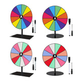 Maxbell Tabletop Prize Turntable Set Props for Carnival Party Promotional Activities SquareBase DarkColor