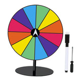 Maxbell Tabletop Prize Turntable Set Props for Carnival Party Promotional Activities RoundBase DarkColor