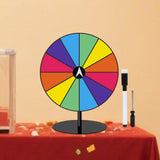 Maxbell Tabletop Prize Turntable Set Props for Carnival Party Promotional Activities RoundBase DarkColor
