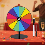 Maxbell Tabletop Prize Turntable Set Props for Carnival Party Promotional Activities RoundBase DarkColor