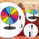 Maxbell Tabletop Prize Turntable Set Props for Carnival Party Promotional Activities RoundBase DarkColor