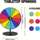 Maxbell Tabletop Prize Turntable Set Props for Carnival Party Promotional Activities RoundBase DarkColor