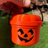 Maxbell Halloween Pumpkin Buckets Mini Goody Bucket Photo Prop Trick or Treat Bucket 5 Pack