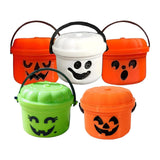 Maxbell Halloween Pumpkin Buckets Mini Goody Bucket Photo Prop Trick or Treat Bucket 5 Pack