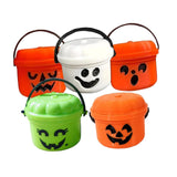 Maxbell Halloween Pumpkin Buckets Mini Goody Bucket Photo Prop Trick or Treat Bucket 5 Pack