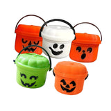 Maxbell Halloween Pumpkin Buckets Mini Goody Bucket Photo Prop Trick or Treat Bucket 5 Pack