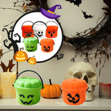 Maxbell Halloween Pumpkin Buckets Mini Goody Bucket Photo Prop Trick or Treat Bucket 5 Pack