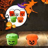 Maxbell Halloween Pumpkin Buckets Mini Goody Bucket Photo Prop Trick or Treat Bucket 5 Pack